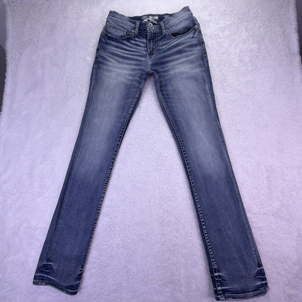 BKE 'Alec' Slim Straight Leg Jeans Men's 30x32 Blue Med Wash Stretch Denim